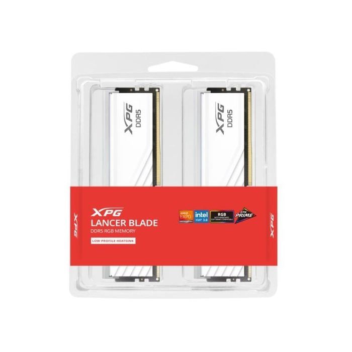 Memoria RAM ADATA 32GB DDR5 6000MHz LANCER BLADE RGB 2x16GB Blanco