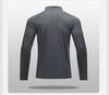 Herren Sport-T-Shirt mit halbem Reißverschluss, langärmelig, schnelltrocknend, für Laufen & Radfahren