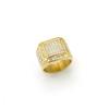 High Quality Gold silver color Men Ring Christmas New Ring with rhinestone  Square Rings Fine Jewelry