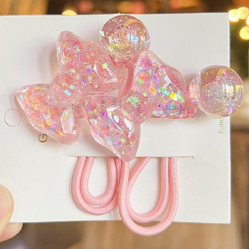 2 stuks Elastische Haarbanden voor Baby Meisjes Snoepkleur Haarring Haartouw Kinderen Hoofddeksel Kinderen Peuter Accessoires