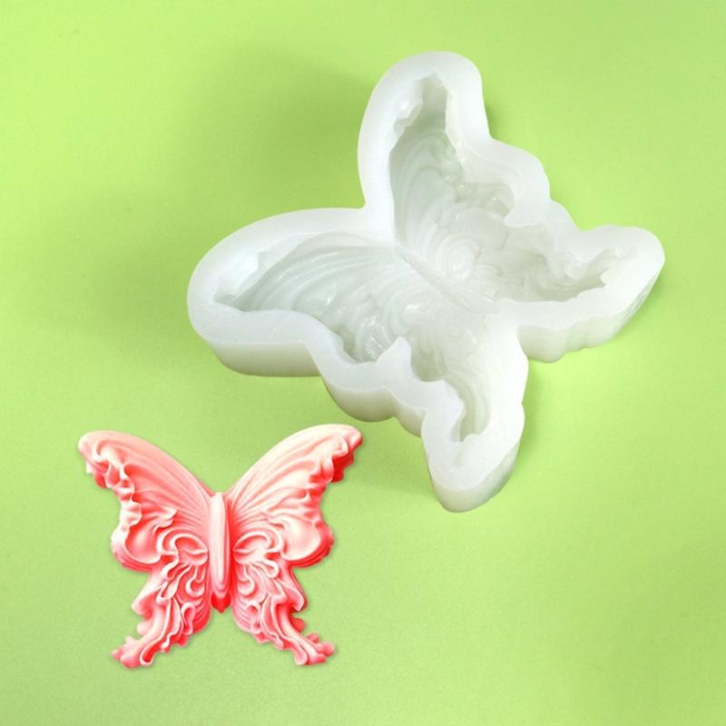 3D Schmetterlingsform Silikon Kerzenformen Epoxidharz Silikonformen für Kerzen Seife Fondant Schokolade Kuchen Süßigkeiten Backen