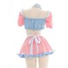 SHLYMP Maid Sexy Maid Sexy Babydoll Bikini Mini One Size Fits Pink Costume, Lingerie, Cosplay, Erotic, Extreme, Naughty, Lingerie, Dress, Apron,
