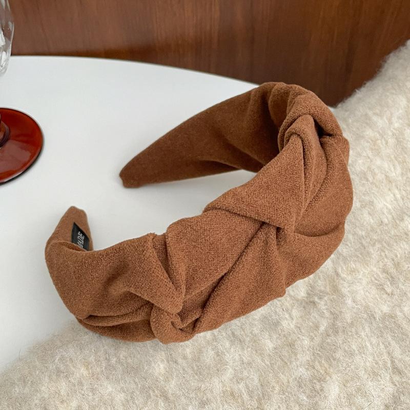 New Knotted Headbands for Women Headdress Girls Vintage Hair Bands Cloth Wide Hairband Soft Hair Hoop Hair Accessories Headwear