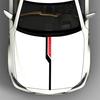 100cm Black Racing Stripes Tape Car Hood Bonnet Decorative Sticker Accessories
