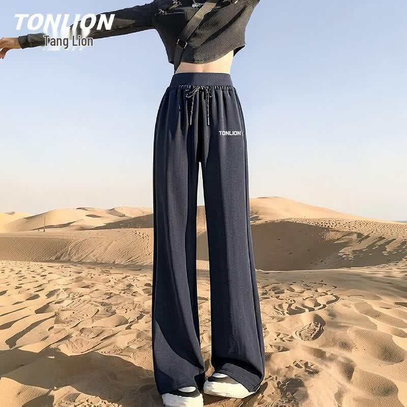 TonLion Women's High-Waist Flared Straight Leg Casual Pants