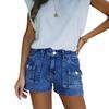 Shorts Clássicos Versáteis de Jeans Feminino de Cintura Alta