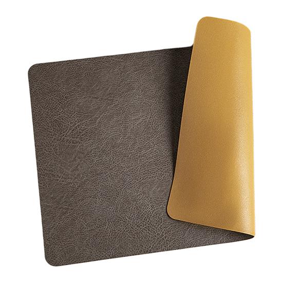 Double-Sided Placemat Waterproof Oil-Proof Heat Resistant Coaster for Dining Table Faux Leather Non-Slip Pad for Restaurant