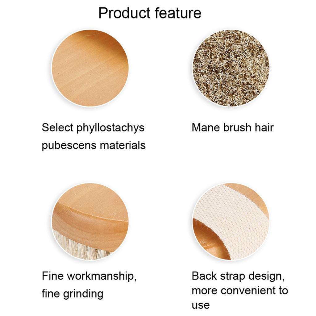 Bath Brush Soft Brush Hair Body Skin Cleansing Shower Massage Brush