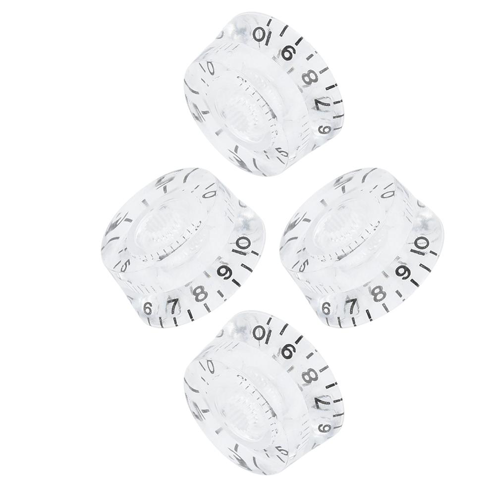 4Pcs Acrylic Bass Knobs Electric Guitar Volume Control Potentiometer Hat Guitar Accessories