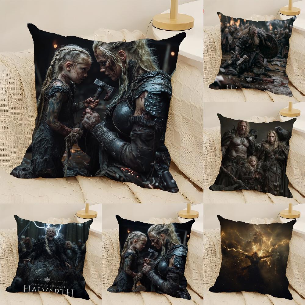 L-Legend Of The Dark Elf H-Halvarth The Nordic People Of Thunder Linen Pillow Case Sofa Home Decor Cushion Cover Cushion Cove
