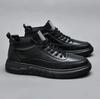 Black Fashion Board Shoes New Spring and Autumn Men's Shoes Casual Leather Shoes Board Shoes Non-slip Outdoor Sports Shoes