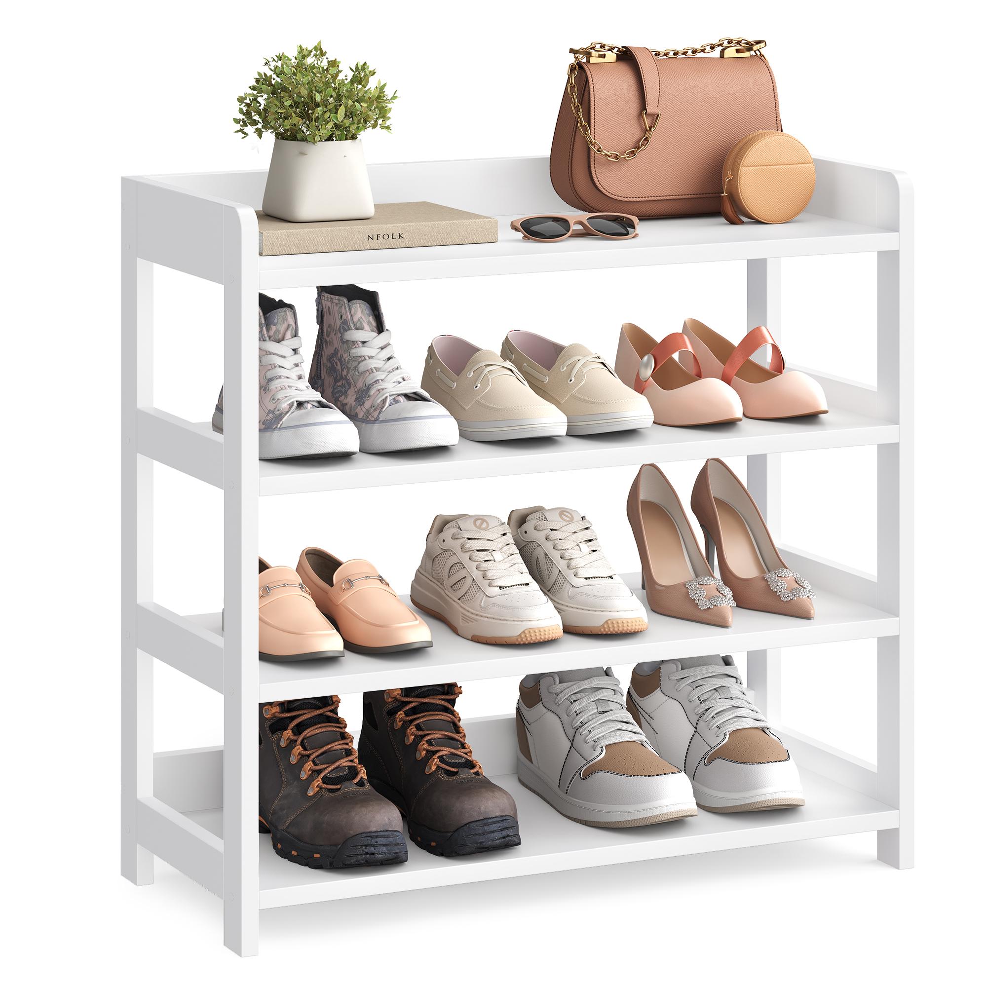 VASAGLE 4-Tier Shoe Rack, Shoe Storage