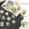 UR URLIFEHALL 40 Pcs 8 Styles Enamel Tarot Charms Colorful Tarot Card Charms Black White Cat Sun Moon Charms for Bracelet Necklace Earrings Jewelry