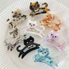 Cartoon Acetate Animal Cat Hair Claw  Shark Clip Personalized Rhinestone Hair Clip  Girl