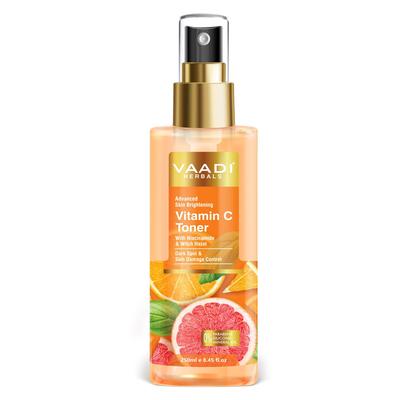 Vaadi Herbals Vitamin C Facial Toner 250 Ml Pack Of 1 | Hydrating, Brightening & Anti-Ageing Skincare Mist