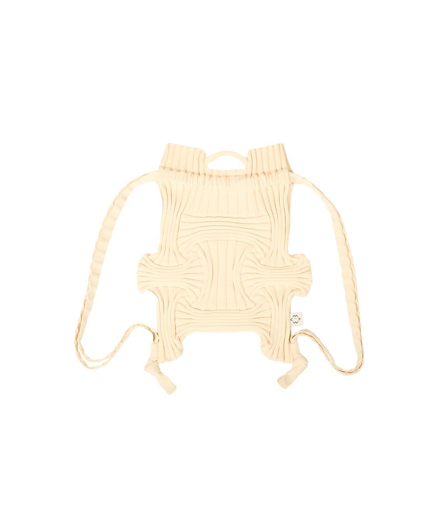 Pleatsmama New Bow Backpack Ivory