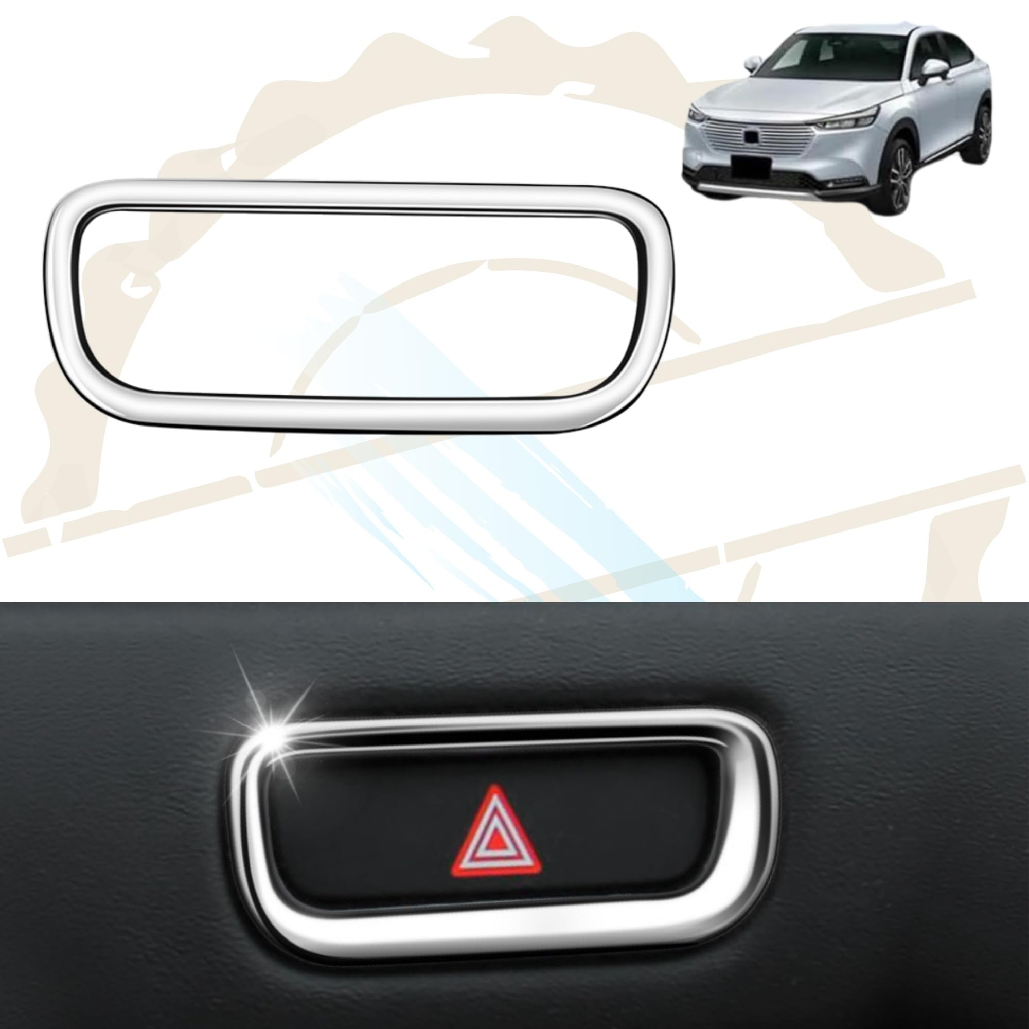 

DodoxDIY Совместимые Новые Аксессуары для Серии Vezel RV Rv3 Rv4 Rv5 Rv6 Аварийная Лампа ABS серебряный