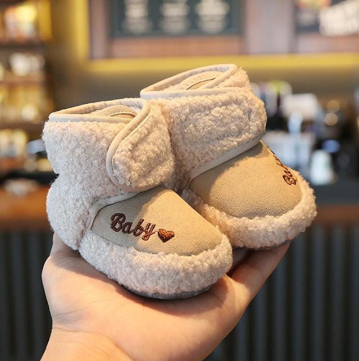 Winter Velvet Baby Shoes - Non-Slip, Soft Sole, Cotton Prewalker for Boys & Girls
