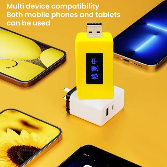 Multi-Device Phone Battery Optimizer Current Voltage Capacity Tester Charging Adapter with Real-Time Voltage Monitor Fixes Lag & Extends Battery Life