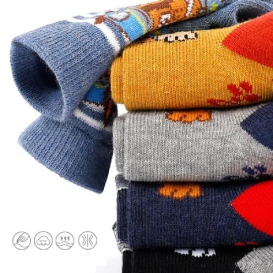 Antibacterial and deodorizing set of kids socks for and boys soft to the M L XL 2XL [sunkids] 5-pair girls, boys, socks, cotton, touch, (M, Green)