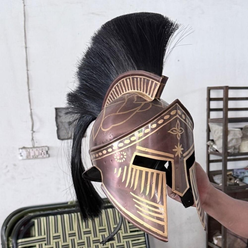 300 Wearable Spartan Helmet Medieval Leonidas Antique Greek Knight Corinthian