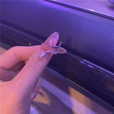 Snake Cold Wind Ring Female Fashion Personality Simple Index Finger Ring High Sense Ring Female