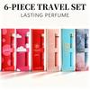 6-Piece Travel Set, Men's and Women's Eau De Toilette Spray, Long-Lasting Fragrance, 6 Different Flavors, Perfect for Holiday Gift