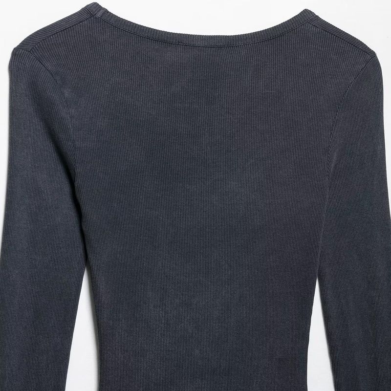 Kaslead New Women Clothes Western Style Fashion Washing Effect Laminated Decoration Dress 0085300