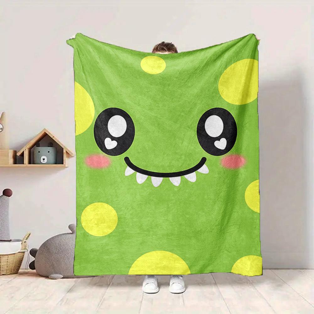 1pc Cute Monster Blanket, Lightweight Flannel Throw Blanket for Sofa, Bed, Travel, Camping, Living Room, Office, Couch, Chair, and Bed