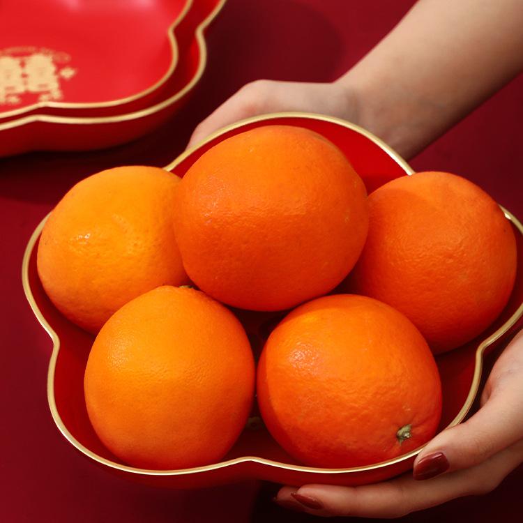Wedding & Engagement Fruit and Candy Plate - Elegant Red Ornament for Living Room