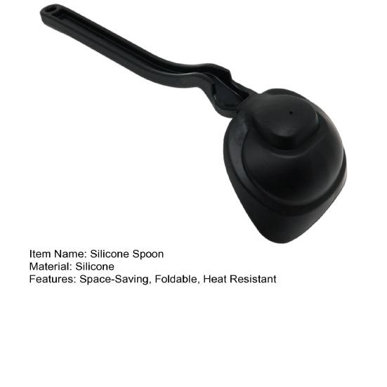 Yousheng Foldable Silicone Spatula Spoon for Non-Stick Cookware, Heat Resistant Food Wiper Scraper, BPA-Free Non-Stick Cooking Utensil for Baking