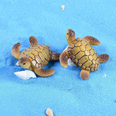 1PC Mini Sea Turtle Model Resin Aquarium Fish Tank Home Landscape Ornaments Decoration Accessories Fine Workmanship Layout Prop