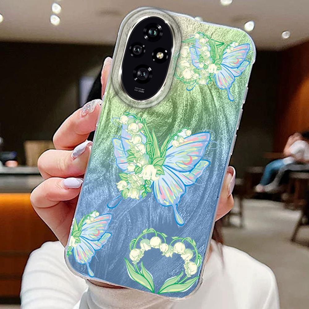 Purple Butterfly Phone Cases For Honor 400 200 Magic 7 Lite 200 Pro X9a X9c X8b X8a Schmetterlinge Silicone Couple Fundas Cover