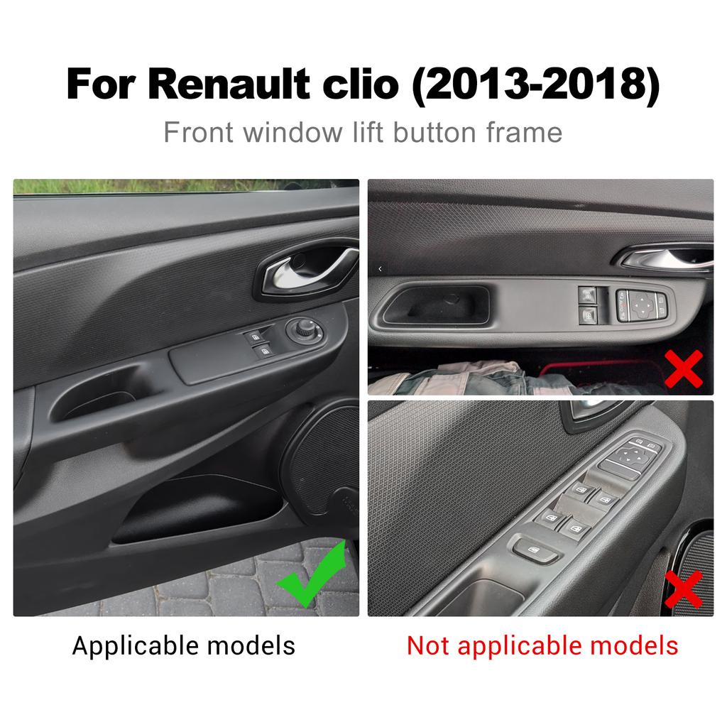 Real Soft Carbon Fiber Sticker For Renault Clio 4 2013 2014 2015 2016 2017 2018 LHD RHD Car Front Window Button Inner Outer Trim