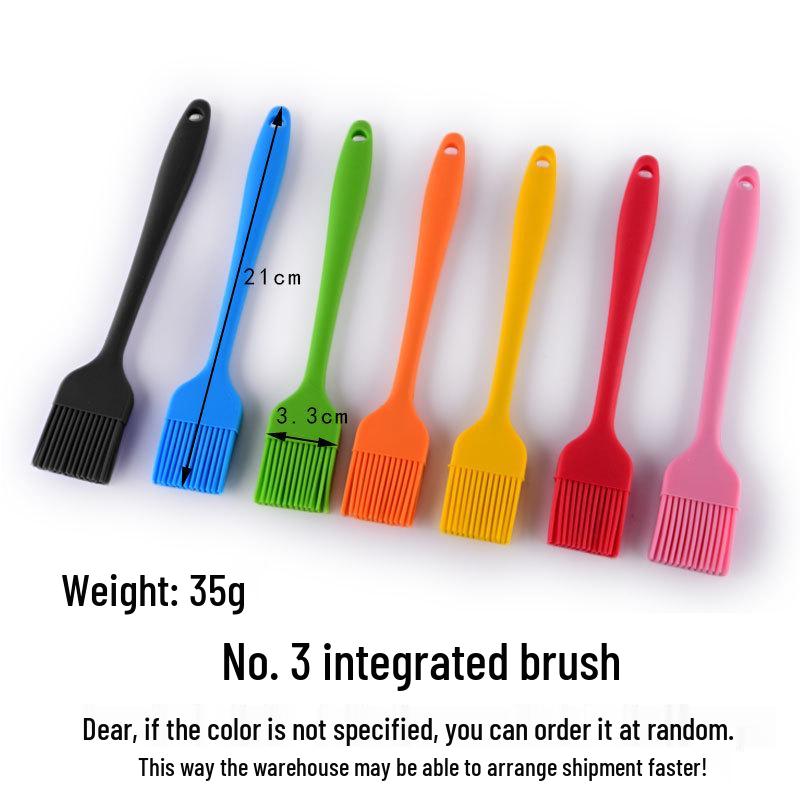 Silicone Cream Brush with Integrated Handle - Perfect for BBQ, Baking, and Sauces
