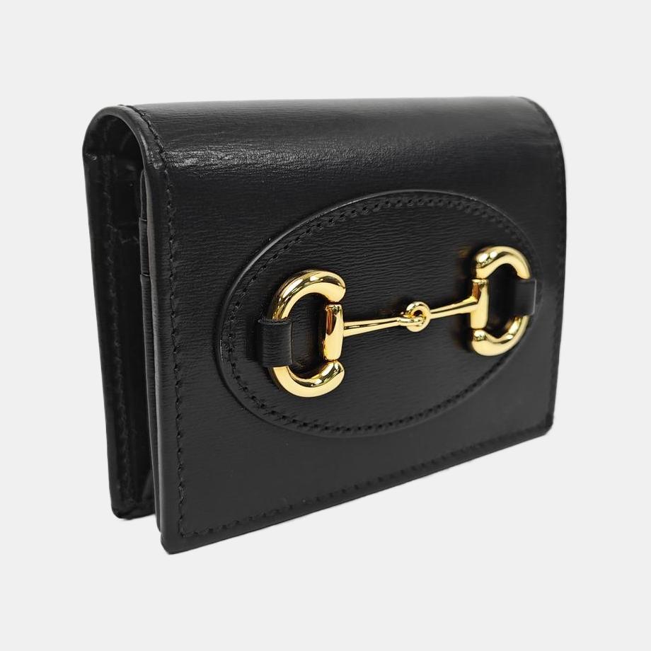 [Pre-Owned] 1955 Horsebit Leather Card Holder Wallet - Excellent #6MBSAK