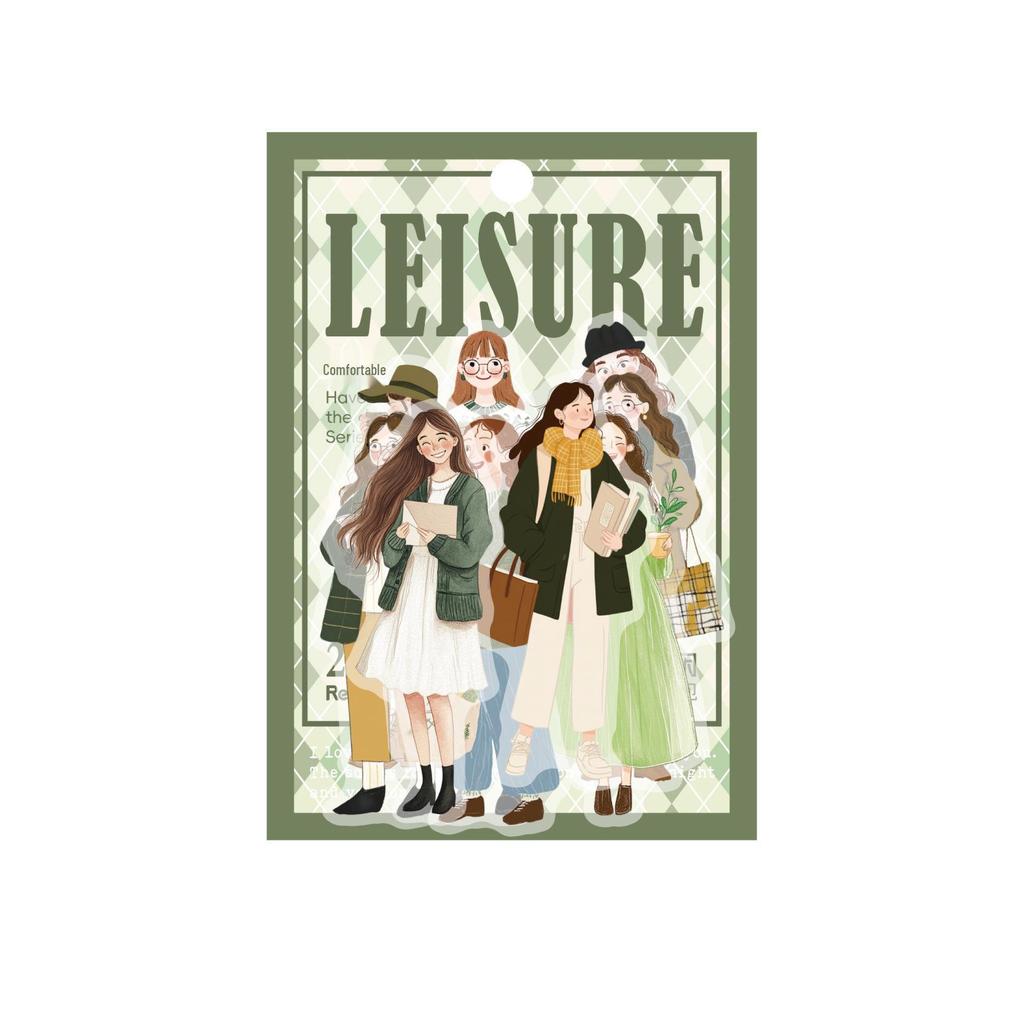 RetroStory Leisure Stickers: Scenery, Character & Creative Cartoon Journal Pack