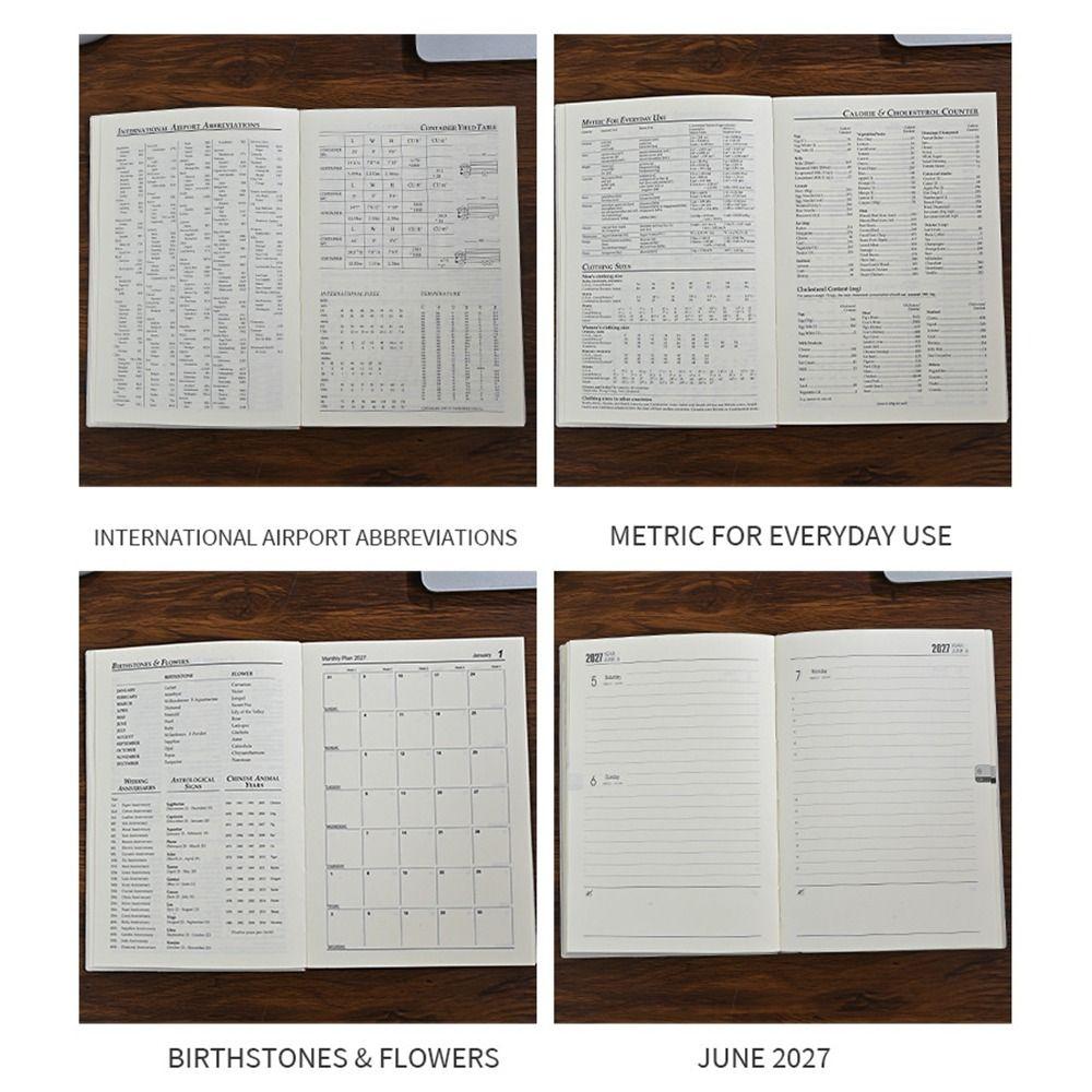 A5 2027 Agenda Book with Calendar Diary Weekly Planner New Notebooks School Office Supplies