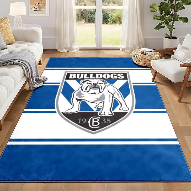 Canterbury Bulldogs Carpet Door Mat for Living Room or Bedroom Protective Mat Under Chair Office Decoration Christmas Gift Birthday Present