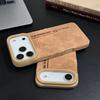 Simple trendy brand label suitable for Apple 16/17Promax mobile phone case IP15 autumn and winter 14pro large hole flip fur