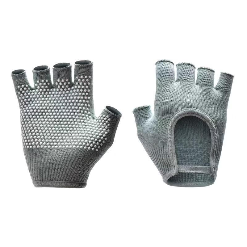 JINGRUIXIANG Ladies Open-Finger Anti-Slip Yoga Pilates Gloves