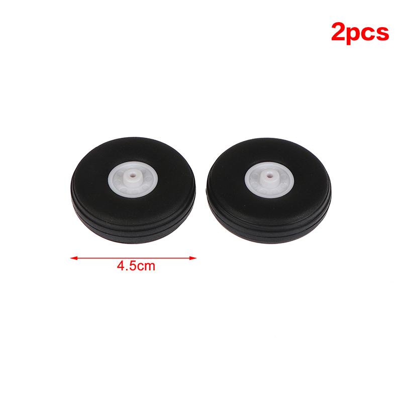 2Pcs High Elastic PU Rubber Wheel Diameter 1/1.25/1.5/1.75/2/2.25/2.5/2.75 Inch For RC Fixed-Wing Airplane Model DIY Tires
