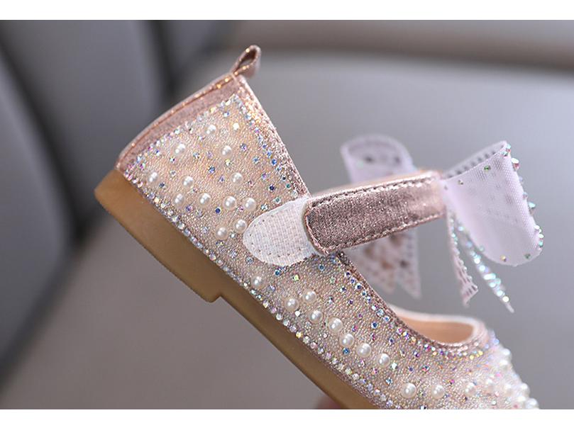2025 Summer Korean Style Girls' Princess Leather Dance Shoes for Kids