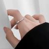 0277 S999 Sterling Silver Ring for Women Light Luxury Niche Design Silver Open Band for Index Finger