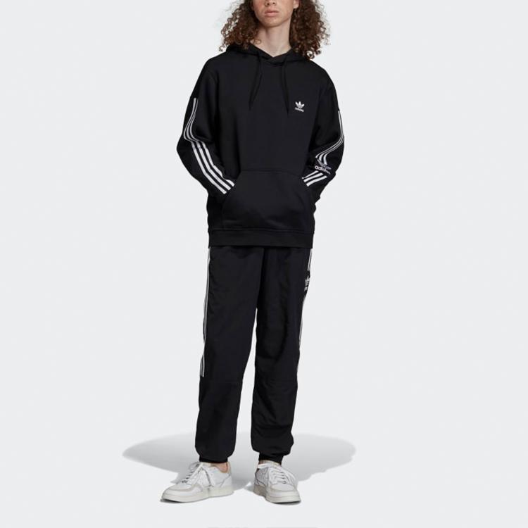 adidas Originals Trefoil Lock Up Hoodie - International Version Men Tops Black ED6124