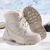 Zimowe Damskie Buty Pluszowe Ciepłe Śniegowce Wodoodporne Bawełniane Buty Outdoor Antypoślizgowe Buty Trekkingowe Modne Codzienne Wysokie Botas