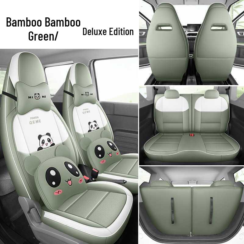 2026 Panda Mini Energetic Bear Car Seat Cover - Full Coverage Cartoon Cushion