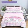 Melody Unicorn Print 3Pcs Bedding Setduvet Cover With 2 Bedropillowcase Home Birthday Gift