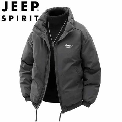 JEEP SPIRIT Men's Fall/Winter Casual Stand-Collar Padded Jacket