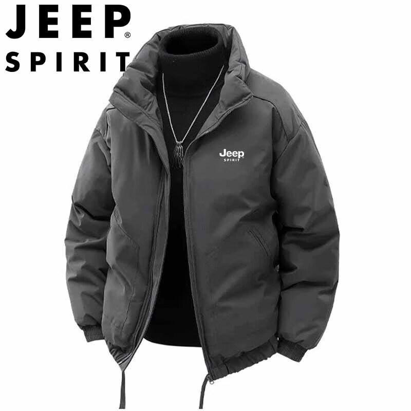JEEP SPIRIT Men's Fall/Winter Casual Stand-Collar Padded Jacket